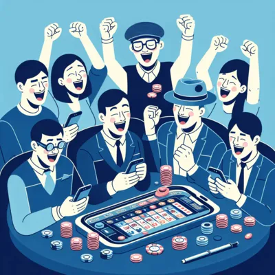 Craps casino game table with players betting