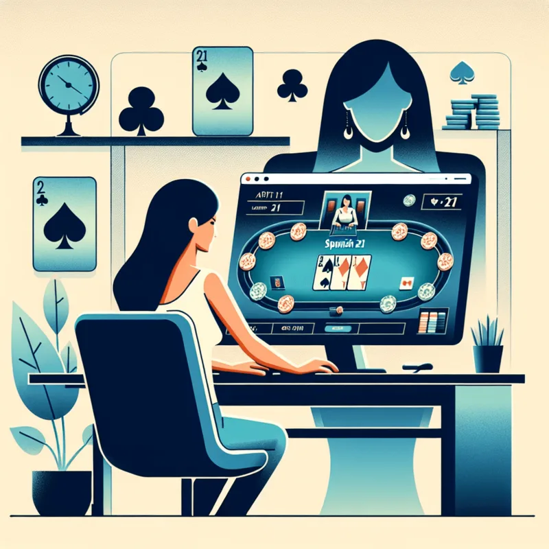 spanish 21 online casino table